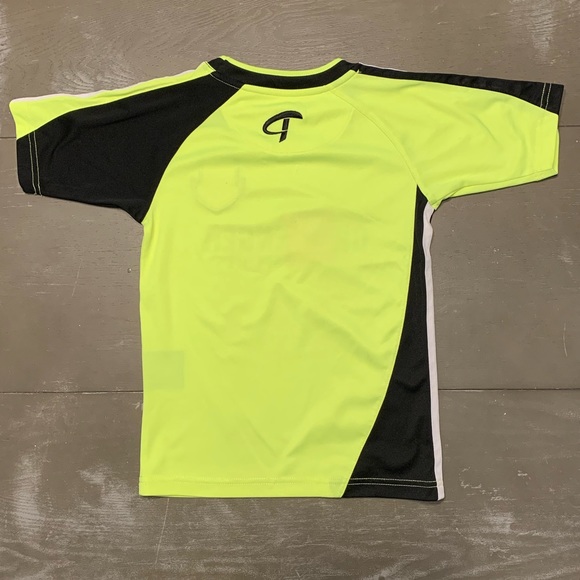 Challenger British Soccer youth jersey small S highlighter yellow black white - Picture 6 of 7